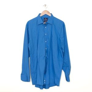 Men's Stafford Blue Button Down Dress Shirt
